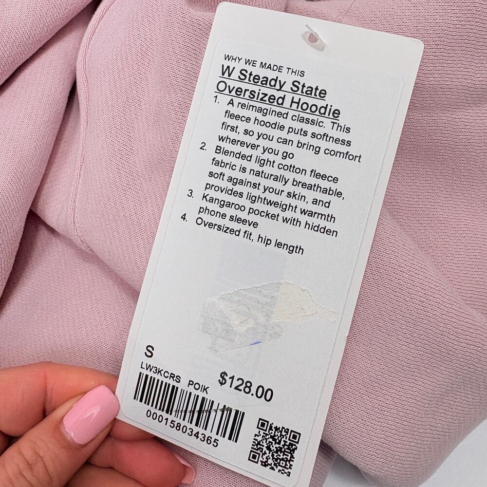 Lululemon Steady State Oversized Hoodie – NWT – Size Small – Soft Porcelain Pink - Picture 9 of 13